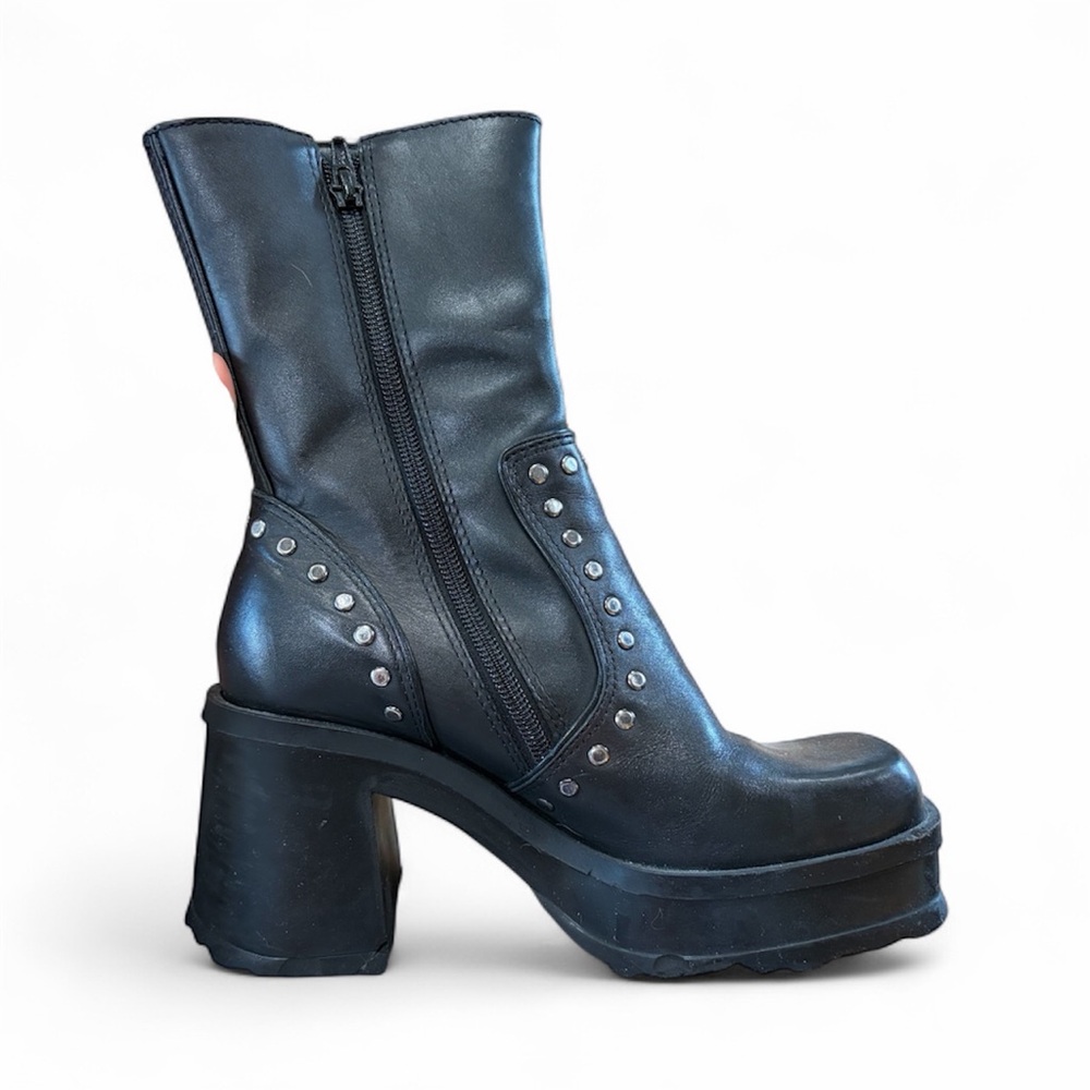 Steve Madden Black Studded Heeled Boots